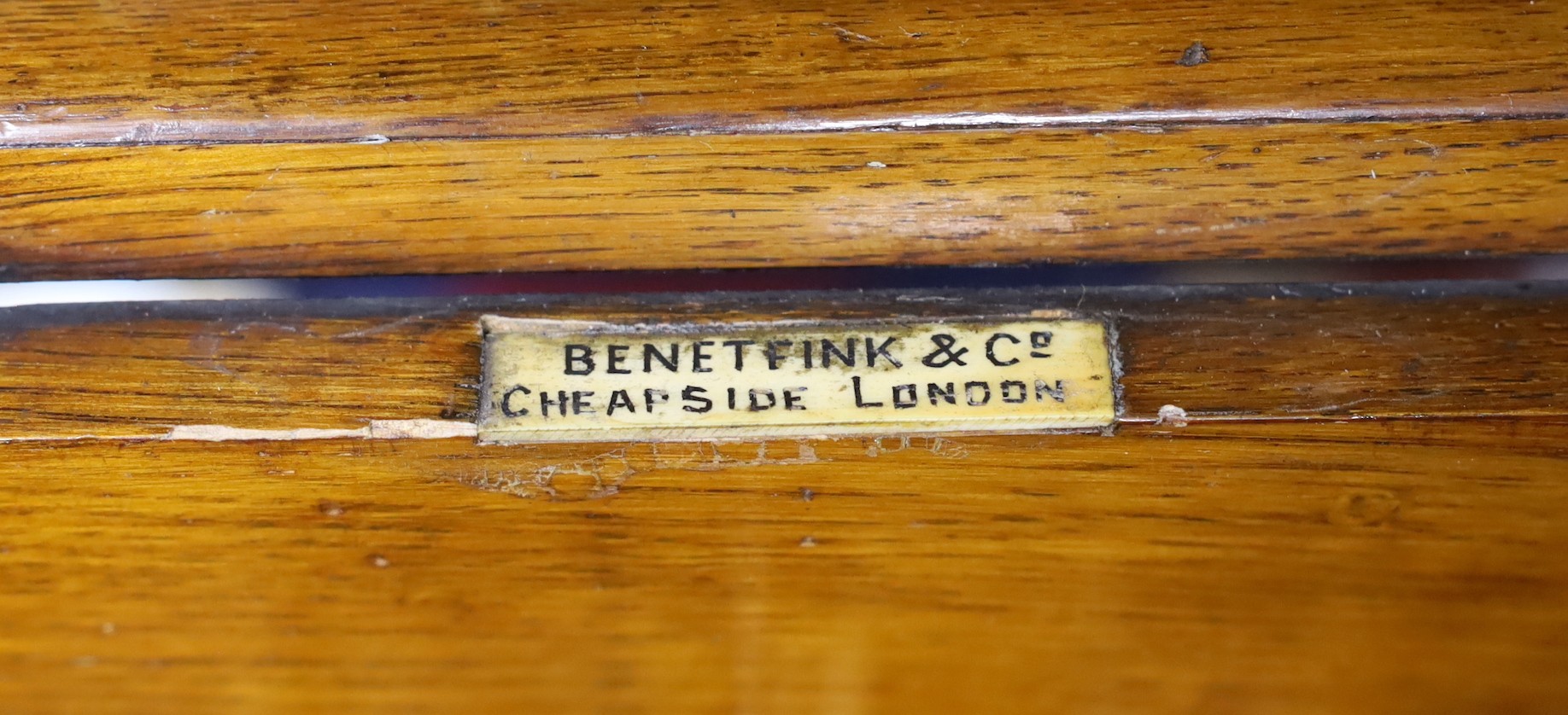 A Benetfink & Co Cheapside London games compendium with bone inset plaque, bone dominoes